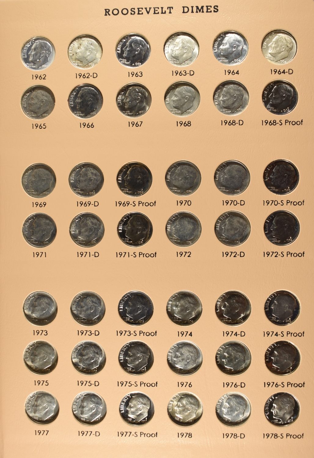 1946-2022 ROOSEVELT DIME DANSCO ALBUM