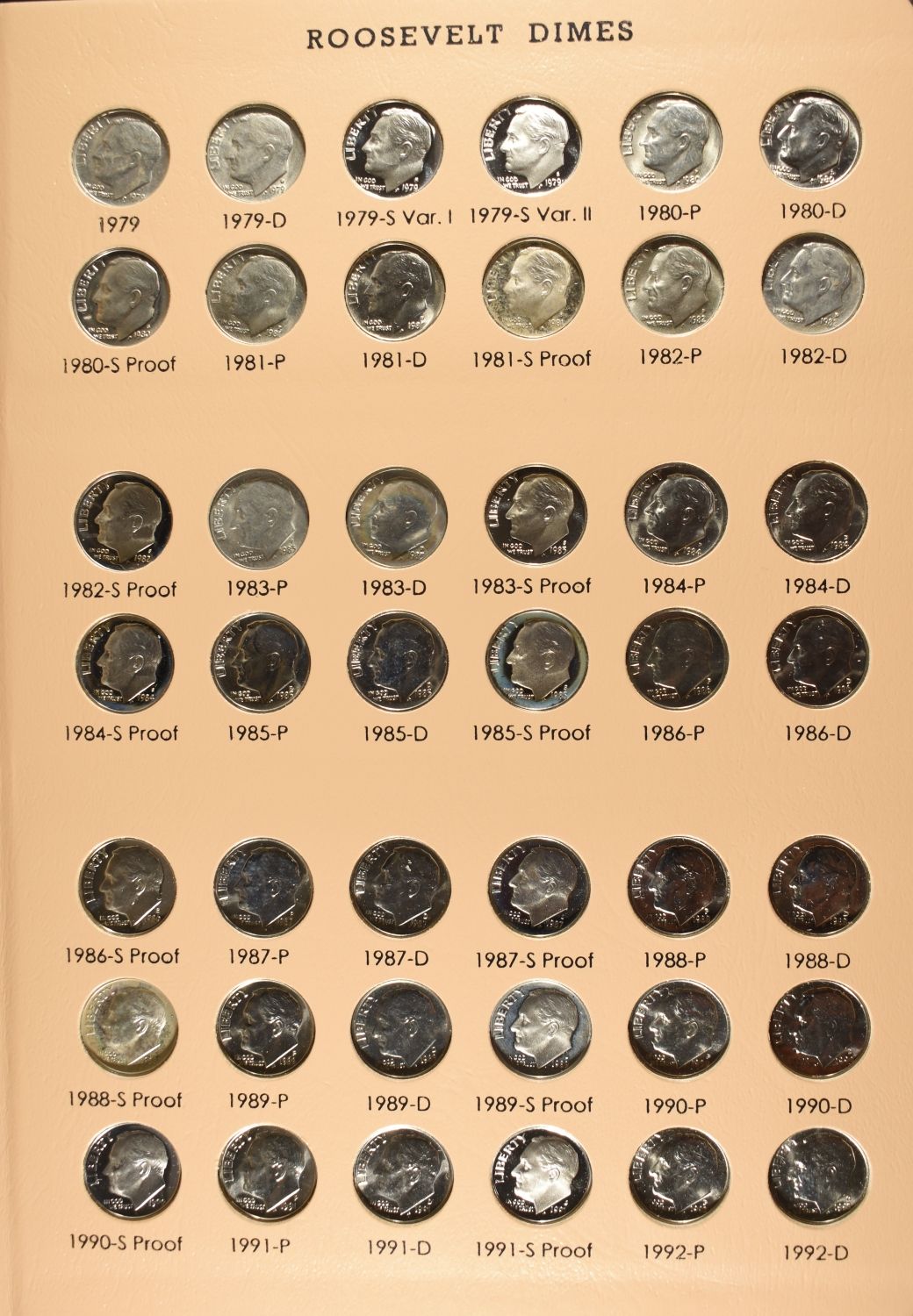 1946-2022 ROOSEVELT DIME DANSCO ALBUM