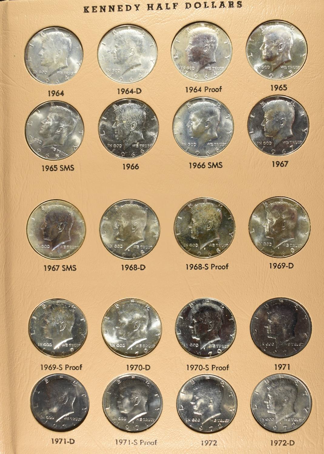 KENNEDY HALF DOLLAR DANSCO ALBUM