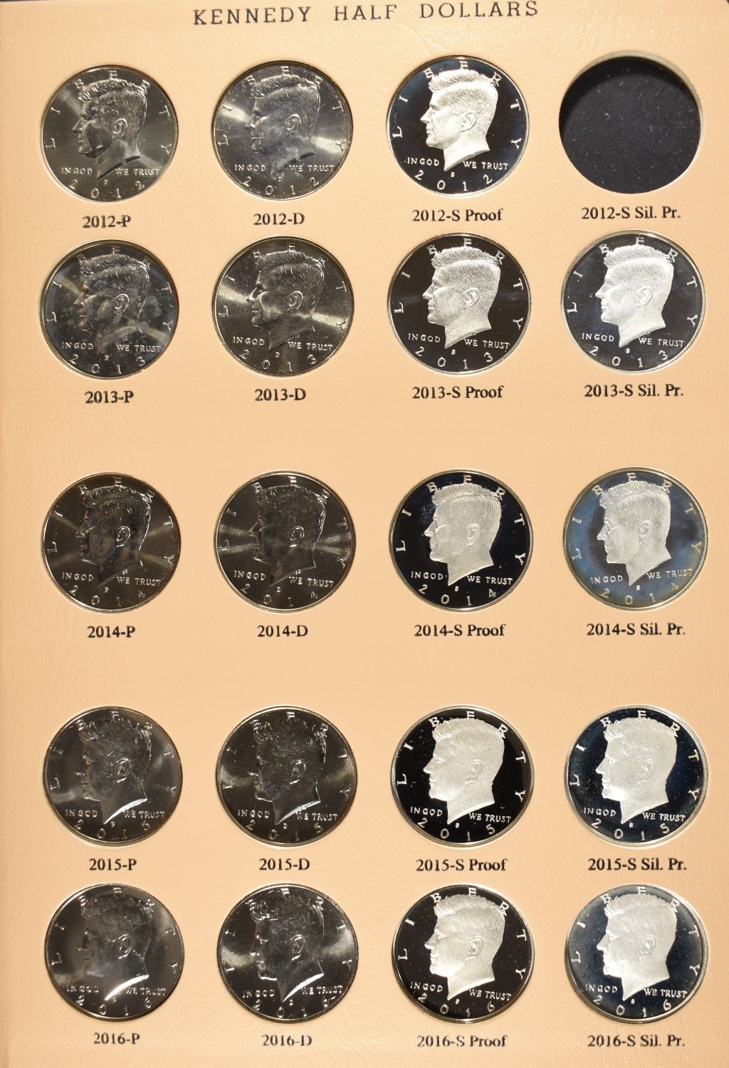 KENNEDY HALF DOLLAR DANSCO ALBUM