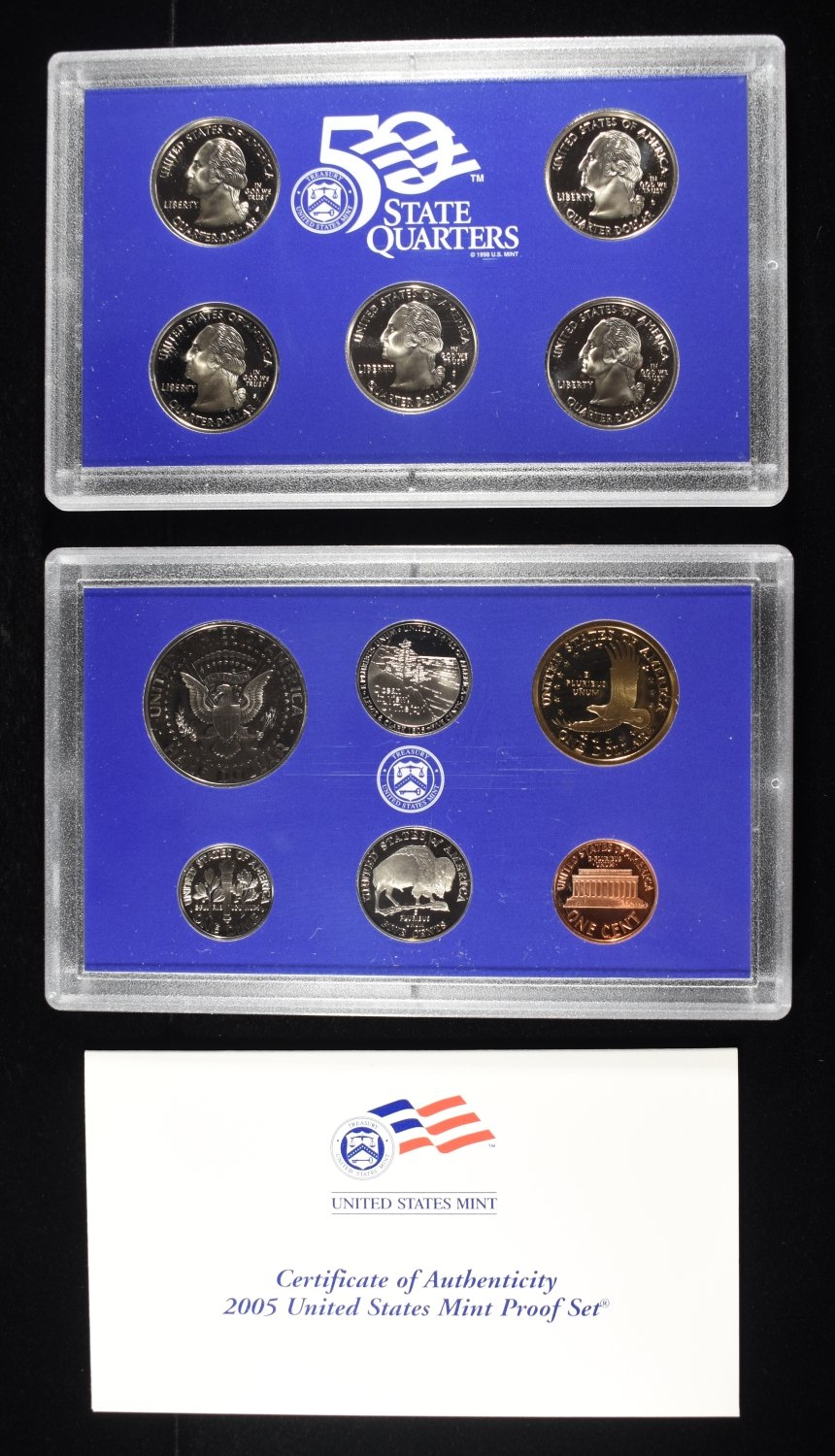 (5) 2005 US MINT PROOF SETS