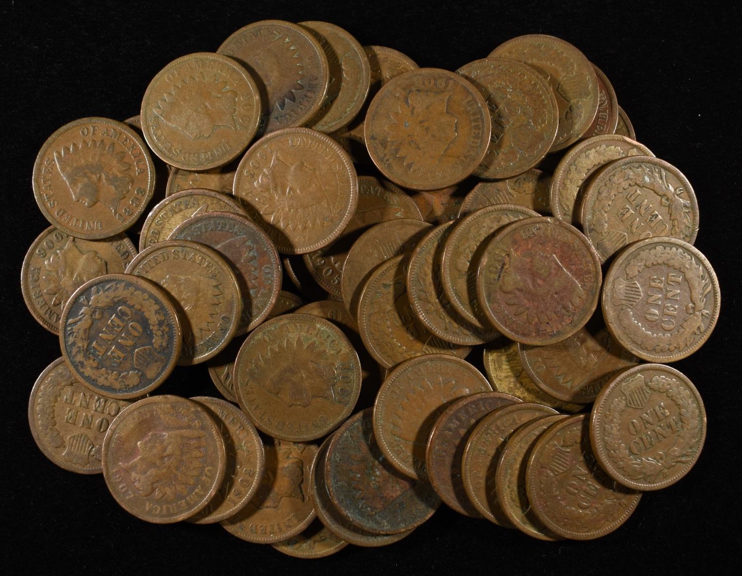 (50) INDIAN CENTS