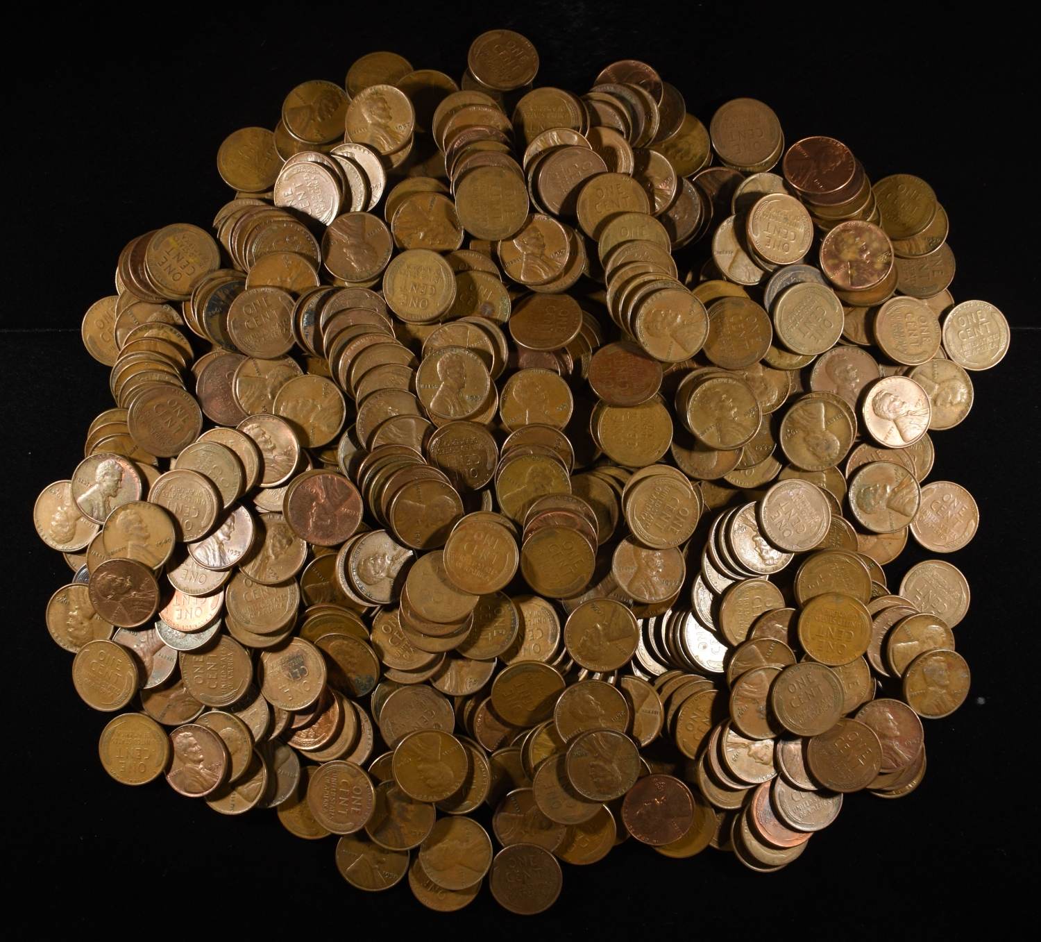 (500) WHEAT CENTS: MIXED DATES