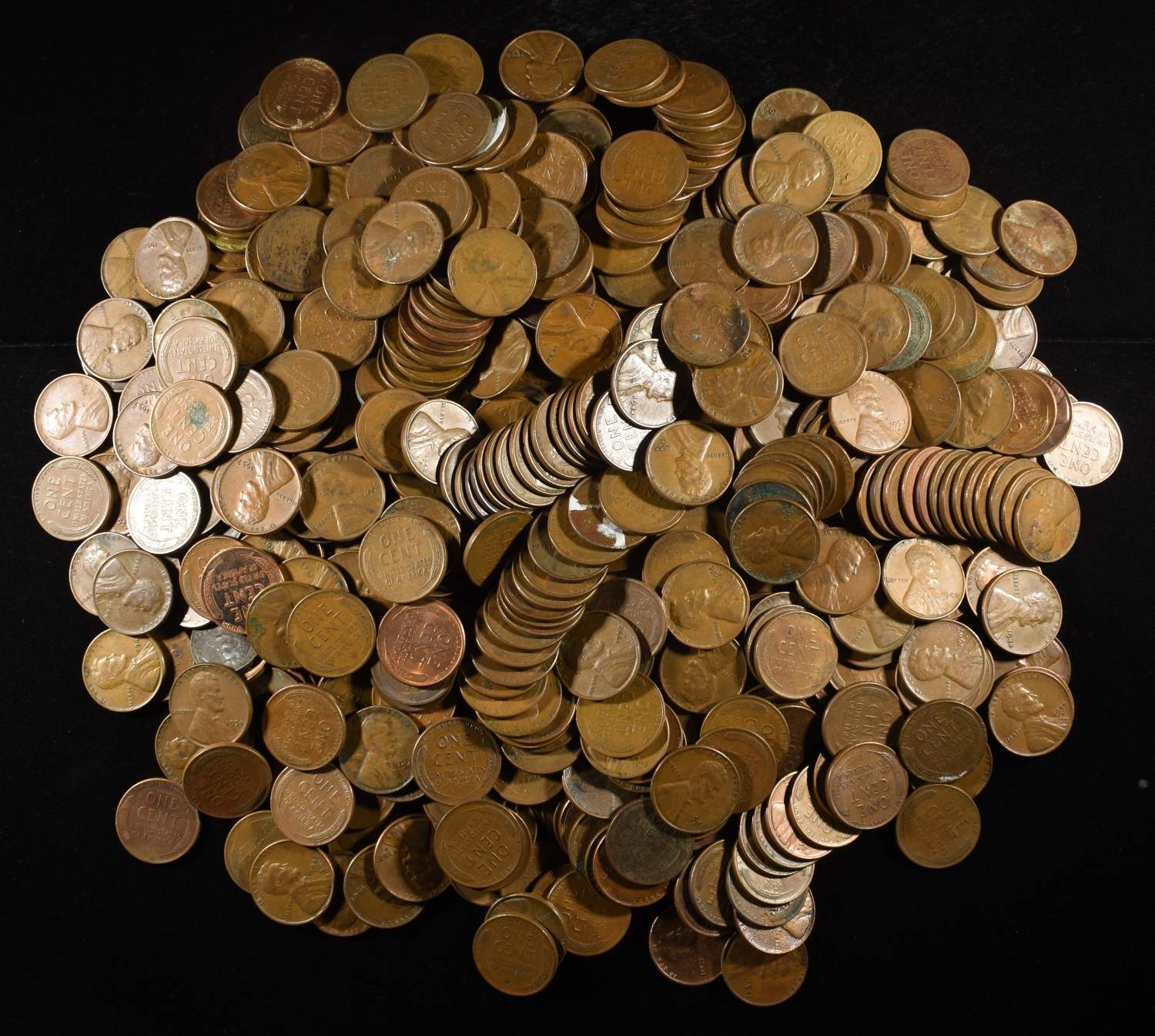 (500) 40'S & 50'S WHEAT CENTS