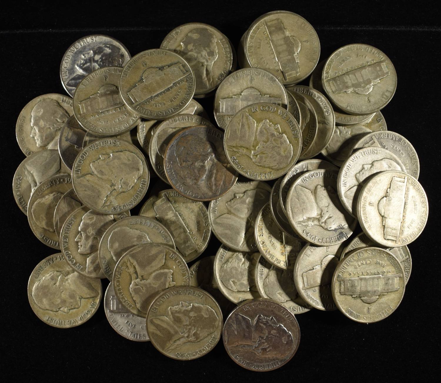 (50) JEFFERSON WAR NICKELS