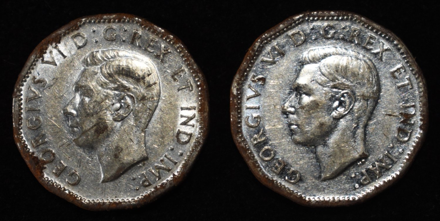1944 STEEL ROLL CANADIAN NICKELS