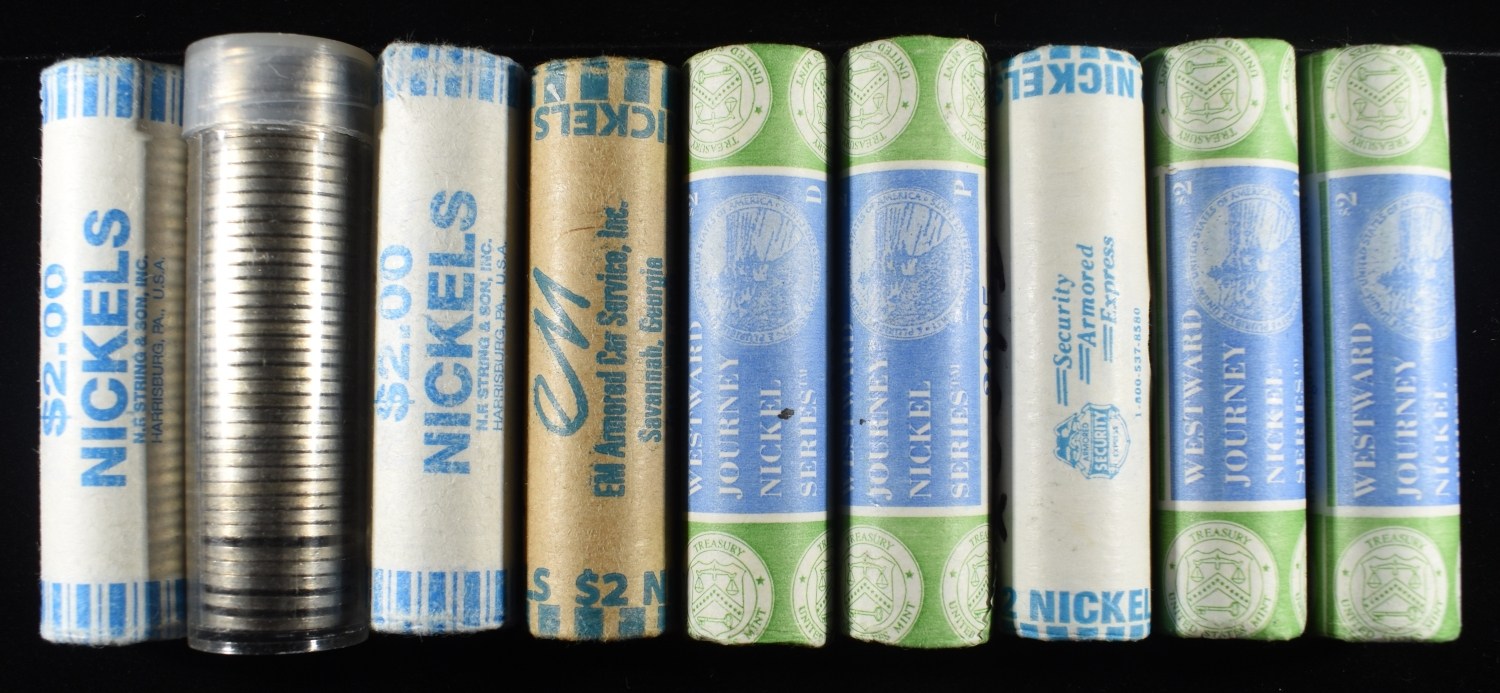 (9) JEFFESON COIN ROLLS