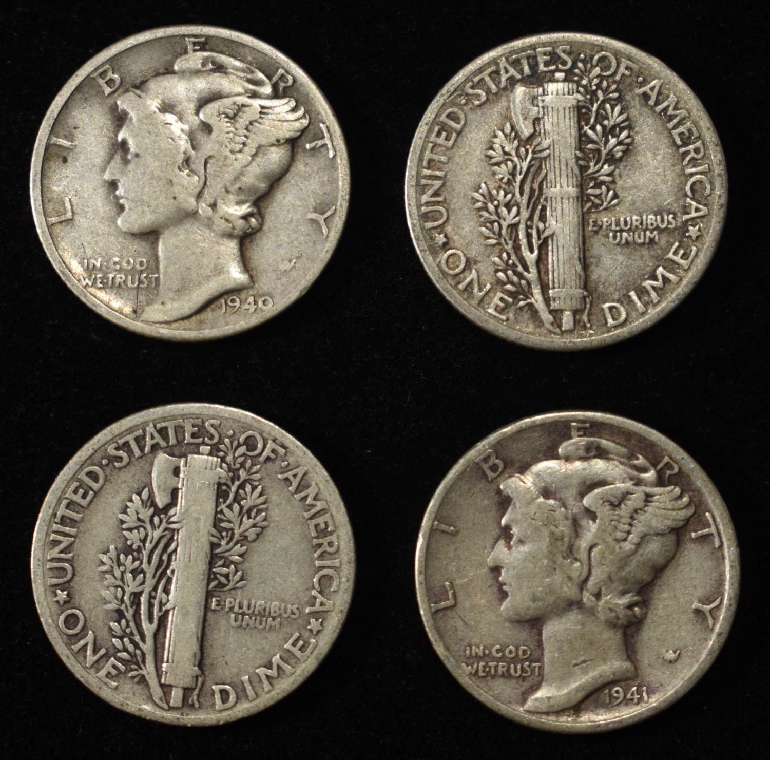 (50) 90% SILVER MERCURY DIMES