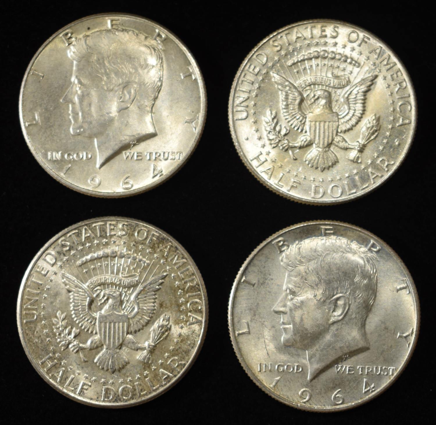 (10) 90% SILVER KENNEDY HALF DOLLARS