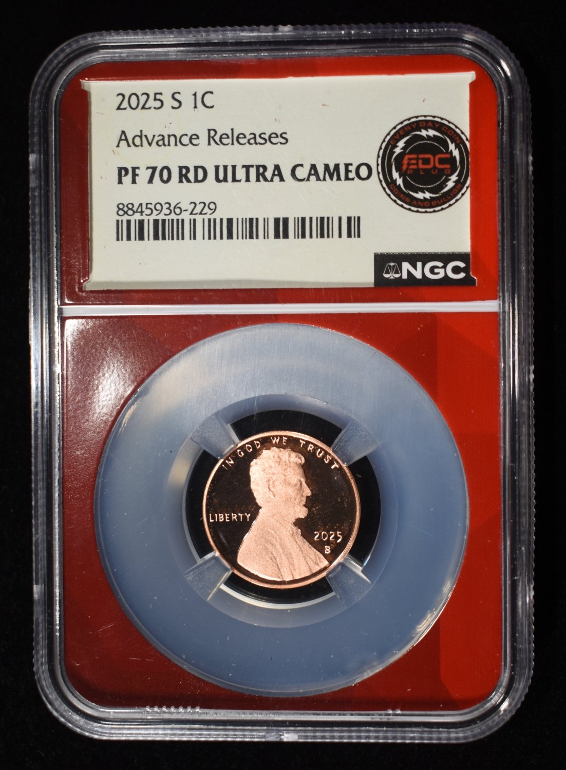 2025-S SHIELD CENT NGC PF70 RD ULTRA CAMEO