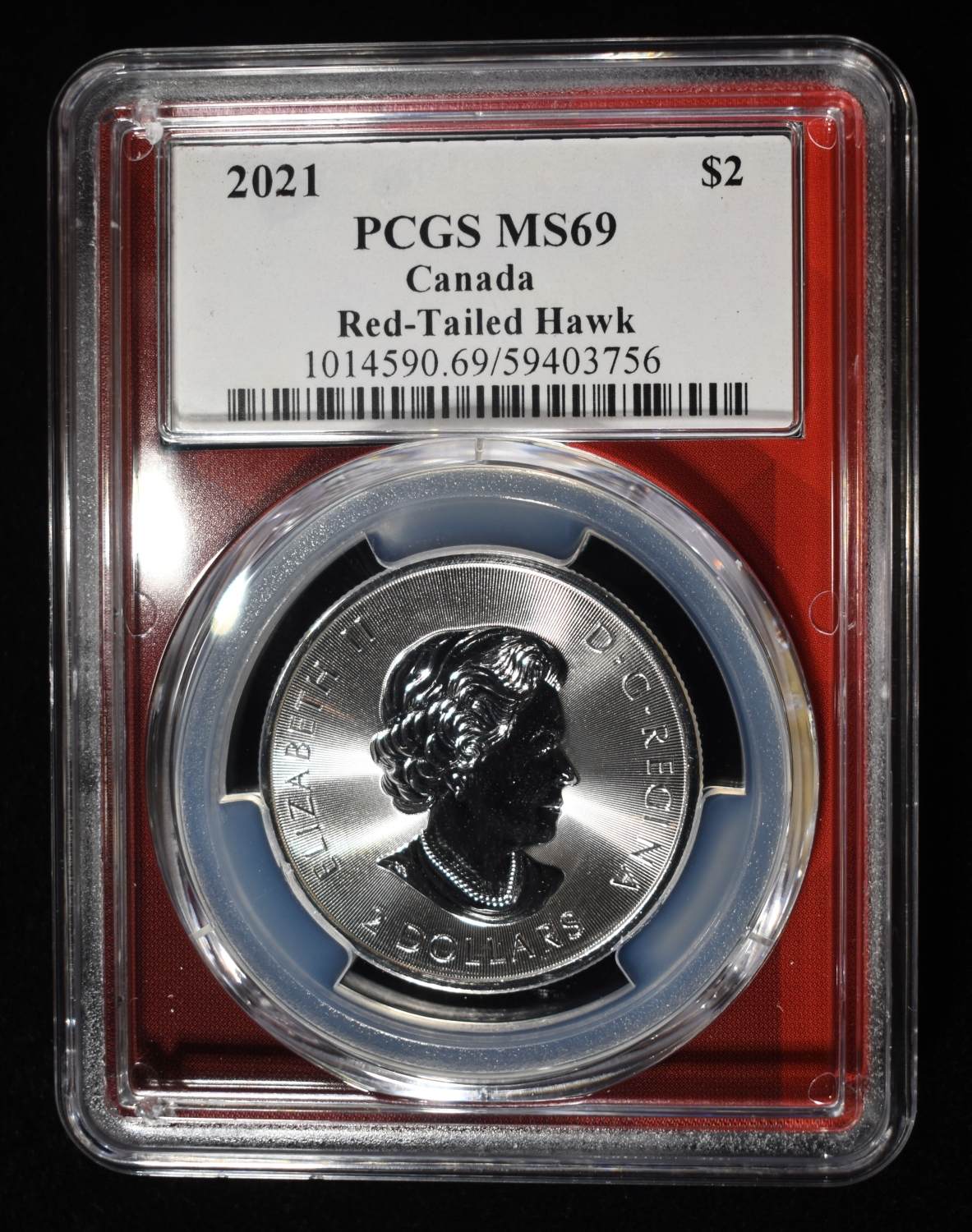 2021 CANADA RED-TAILED HAWK 1/2oz SILVER PCGS MS69