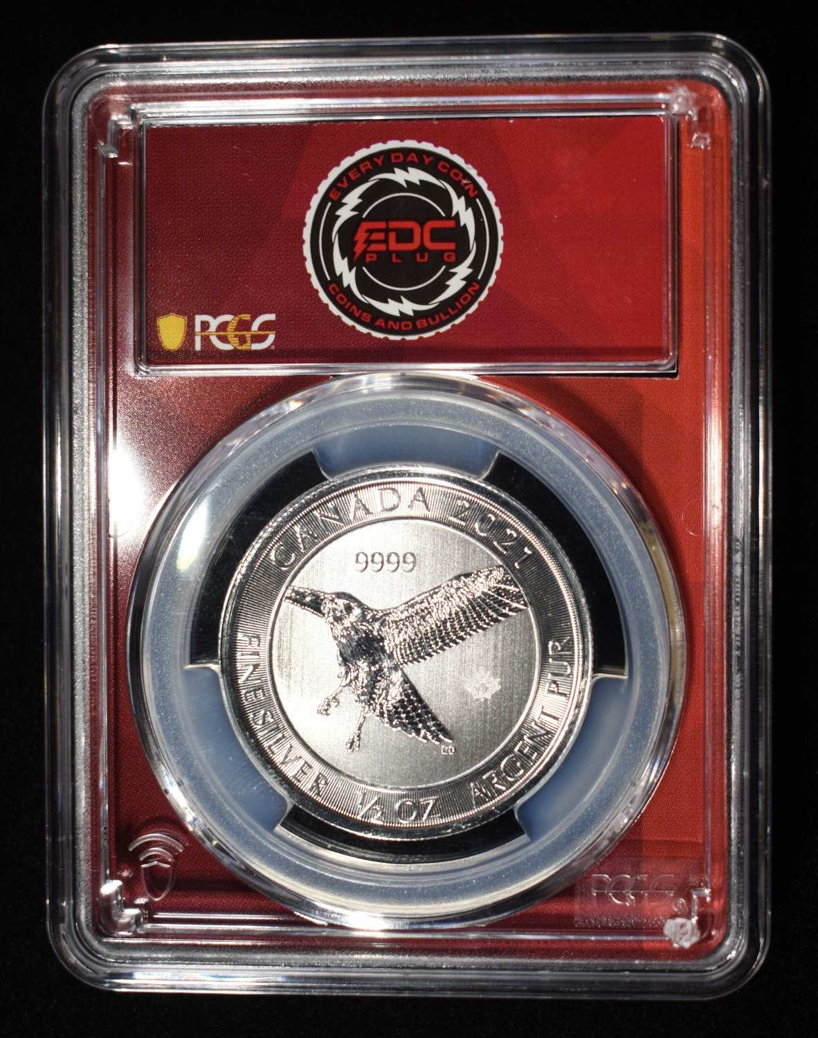 2021 CANADA RED-TAILED HAWK 1/2oz SILVER PCGS MS69