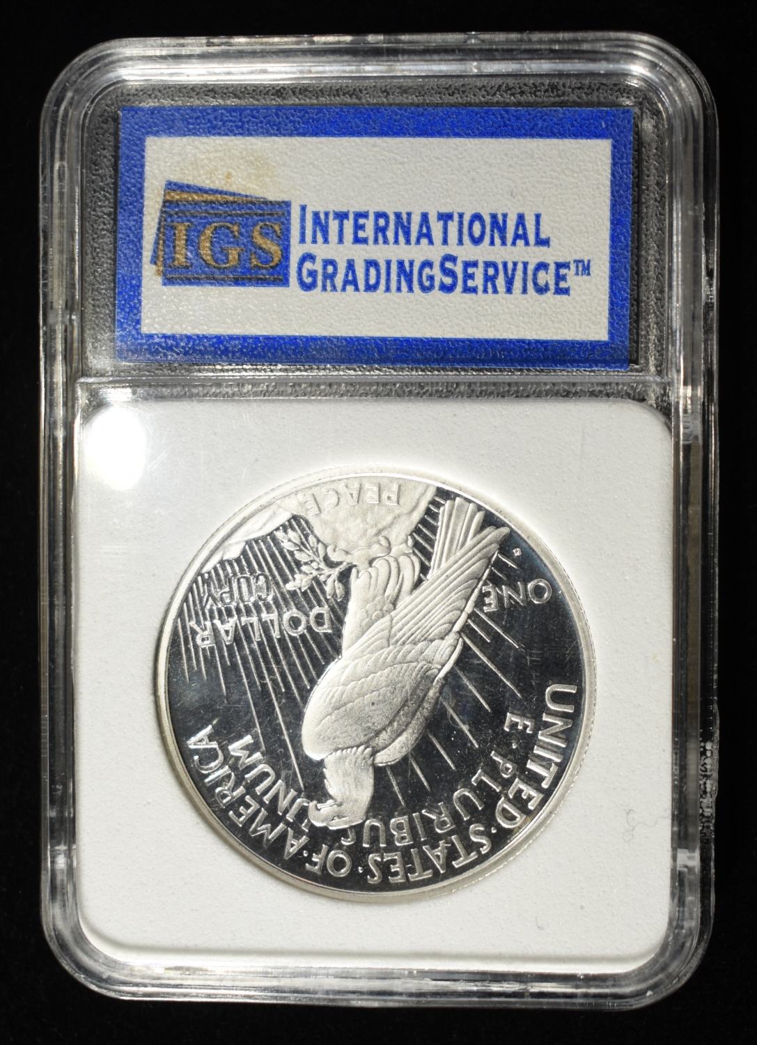 PEACE MEDAL .999 SILVER IGS PERFECT GEM PROOF DCAM