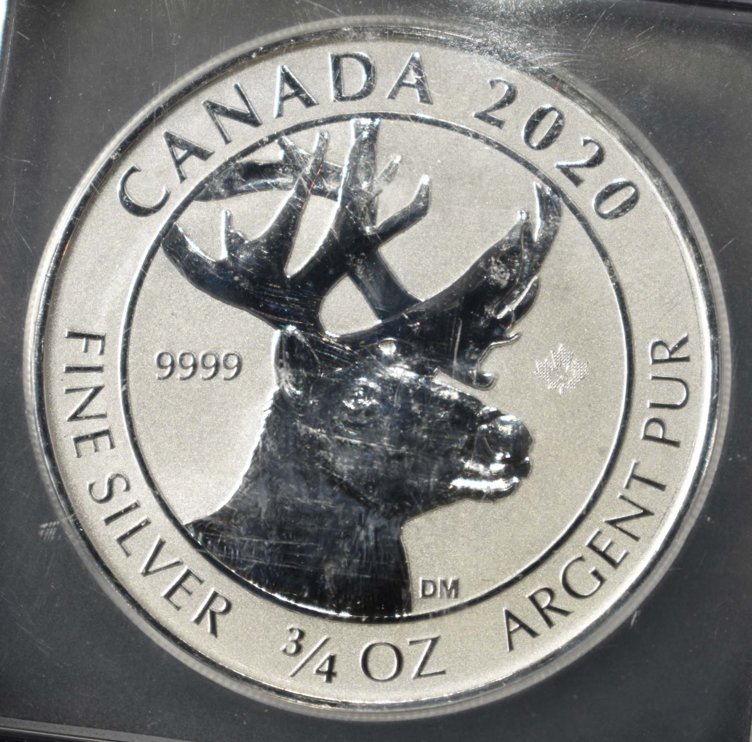 2020 CARIBOU 1 OZ 0.999 SILVER ICG PR70