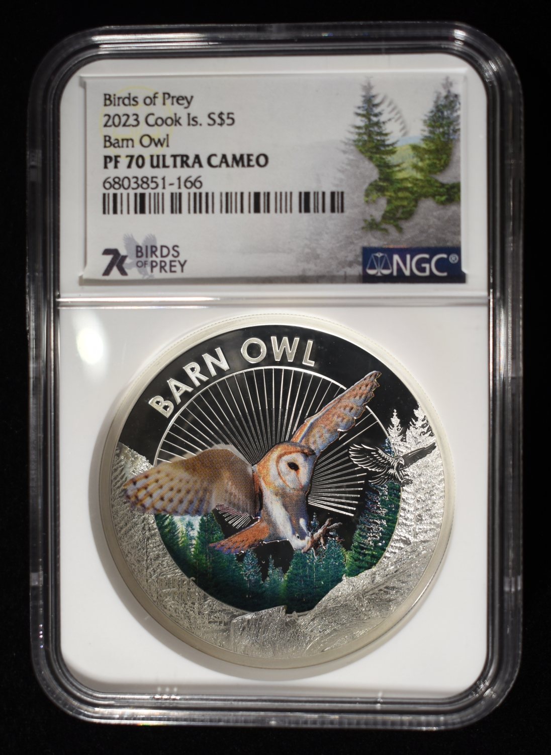 2023 COOK IS. SILVER BARN OWL NGC PF-70 UCAM