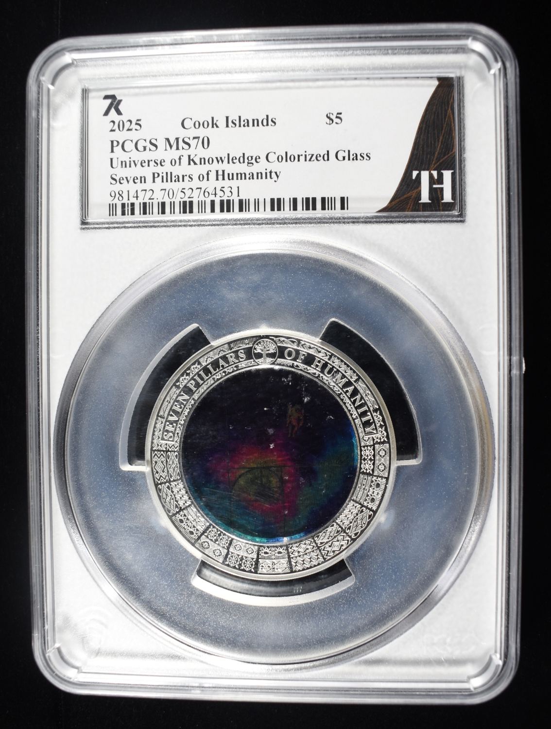 2025 COOK ISLANDS COLORIZED GLASS & SILVER PCGS 70