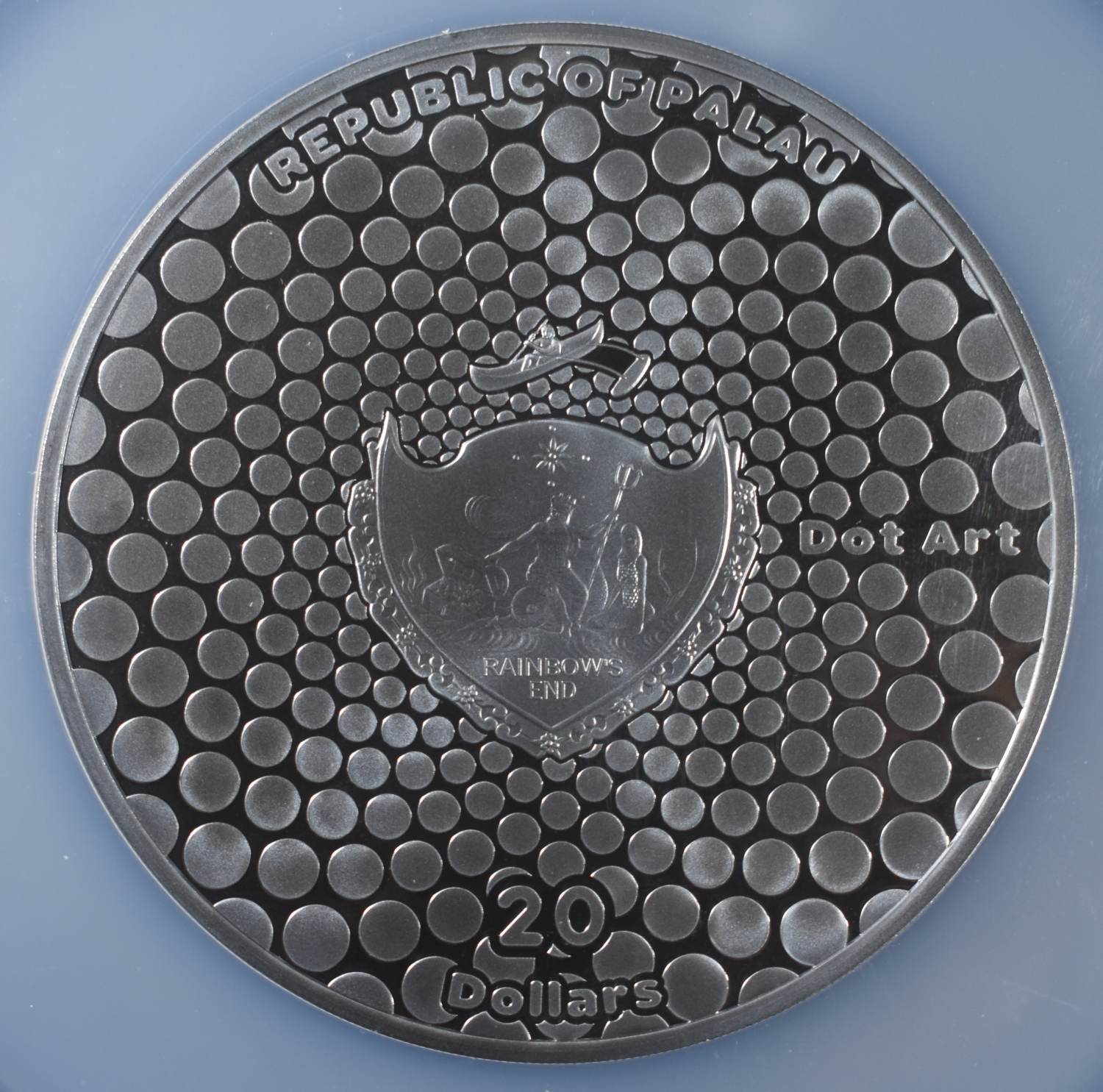 2025 $20 PALAU CHAMELEON DOT ART NGC PF70