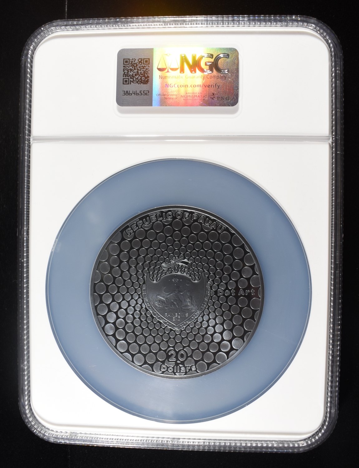 2025 $20 PALAU CHAMELEON DOT ART NGC PF70