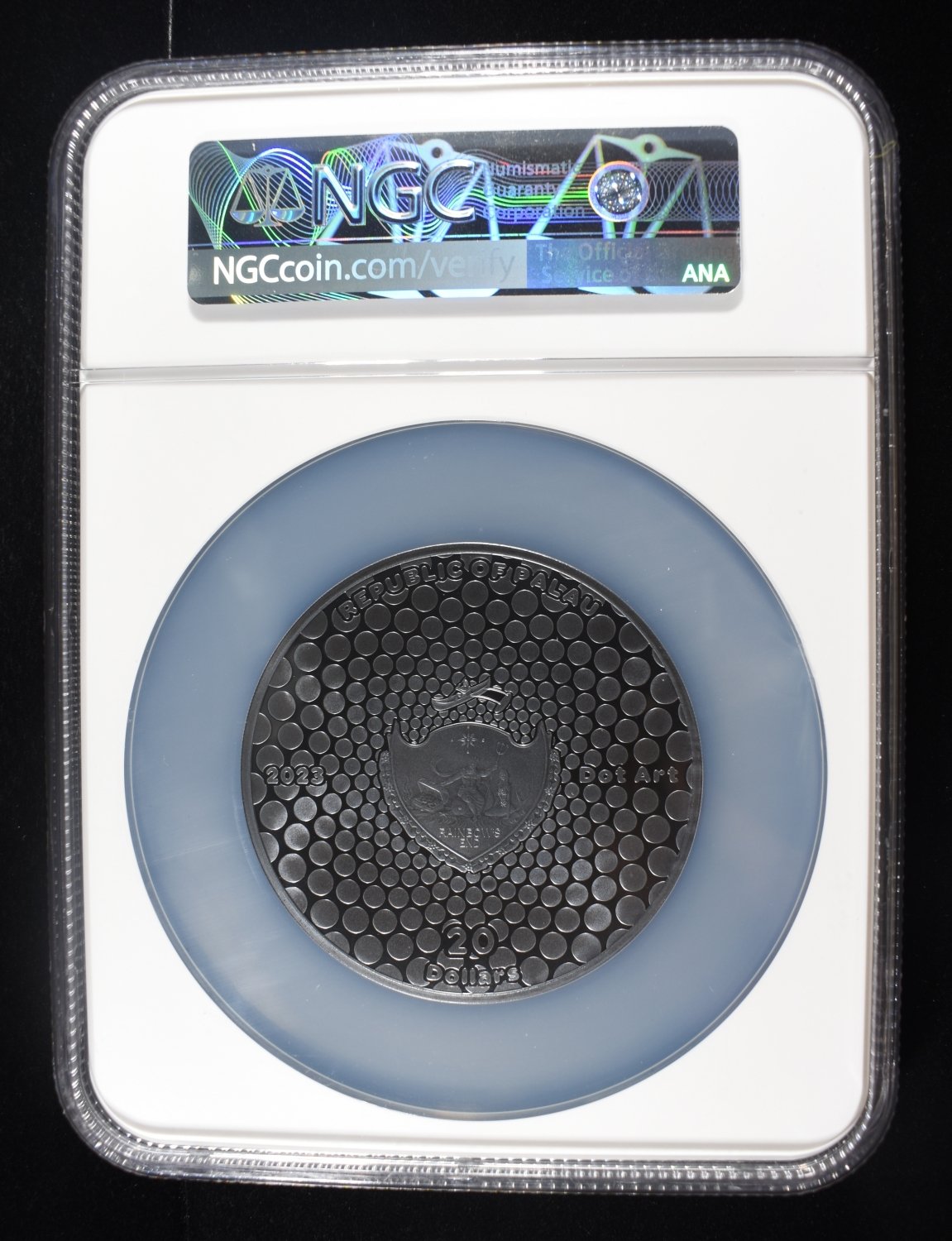 2023 $20 PALAU AUTUMN FLOWER DOT ART NGC PF70