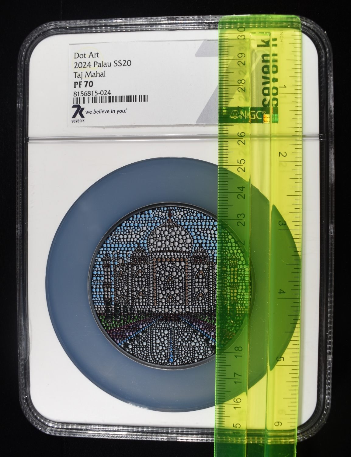 2024 $20 PALAU TAJ MAHAL DOT ART NGC PF70
