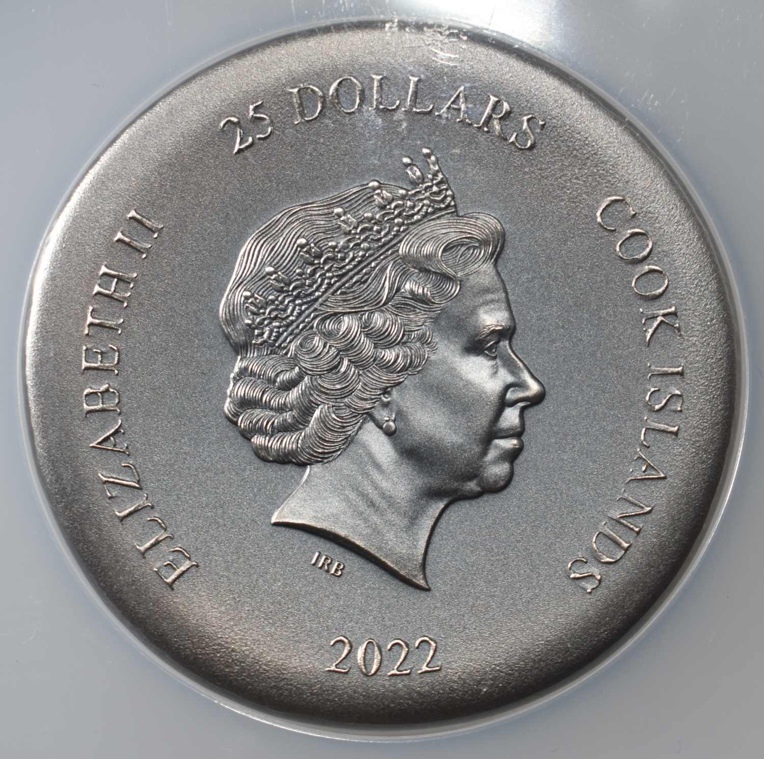2022 $25 COOK IS. PEGASOS NGC MS70 ANTIQUED