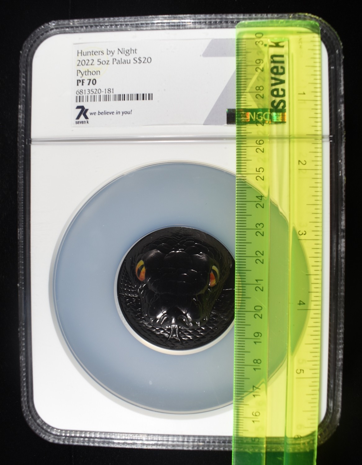 2022 5 OZ $20 PALAU PYTHON NGC PF70