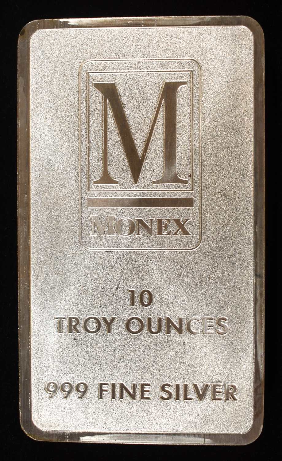 MONEX 10 OZ .999 SILVER BAR