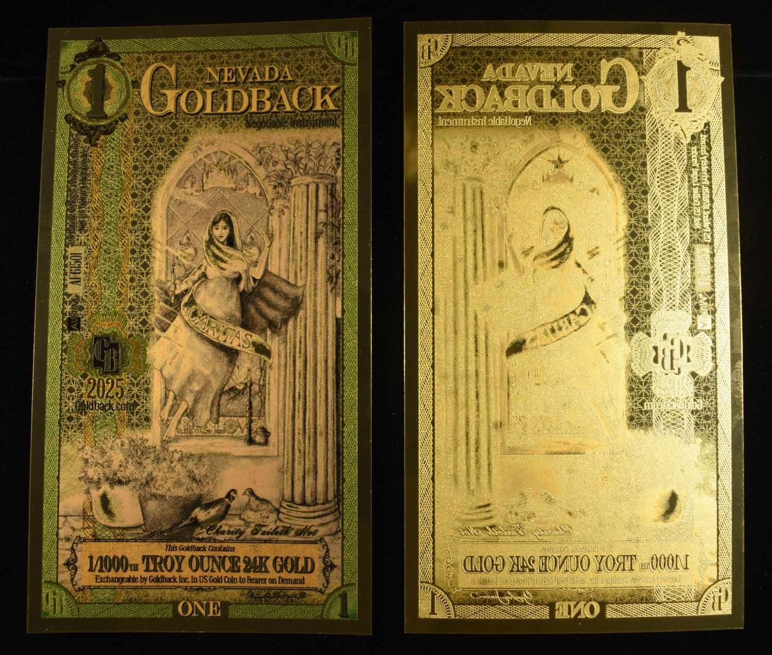 (7) $1 GOLDBACKS 1/1000TH TROY OZ 24K GOLD