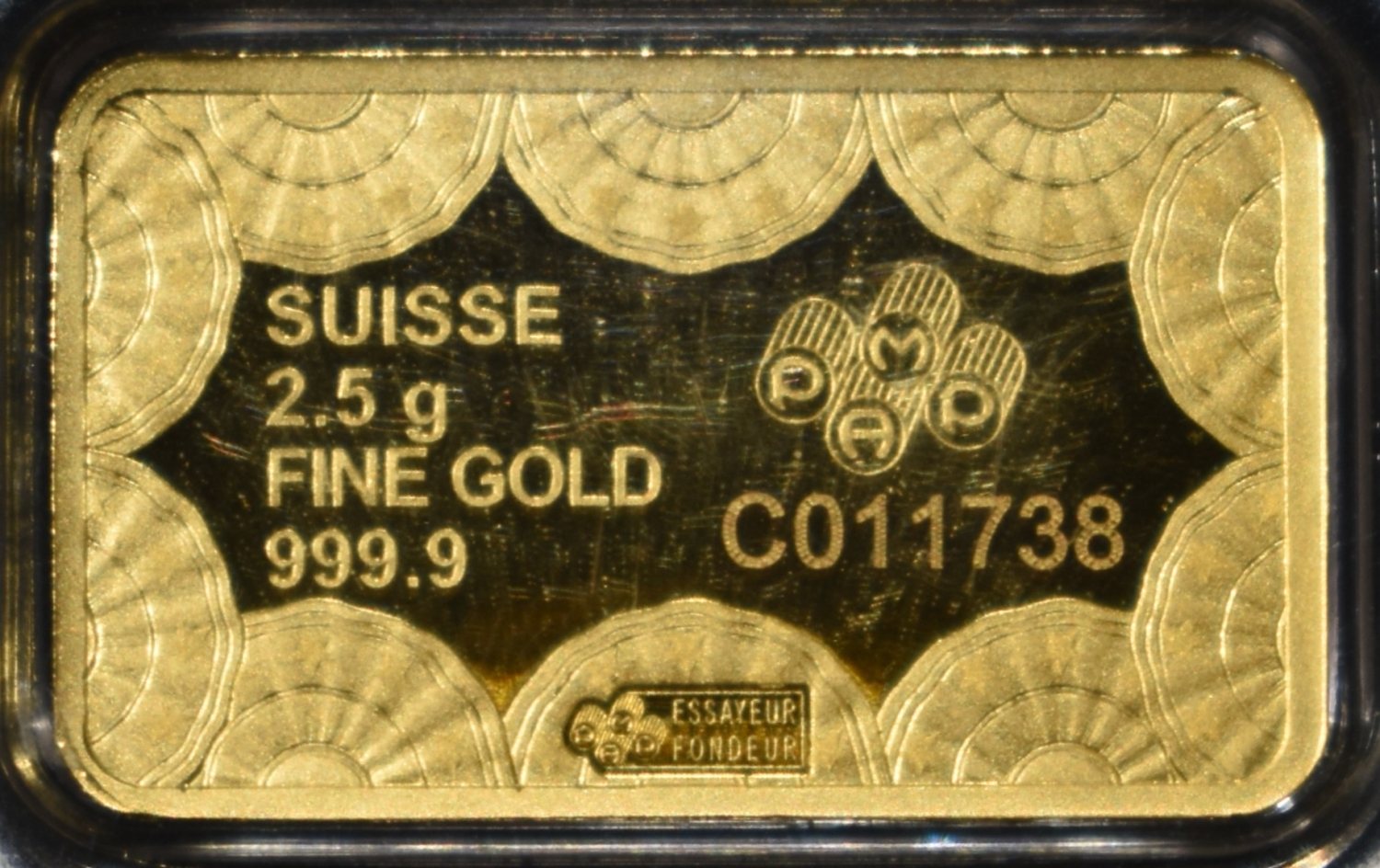 PAMP 2.5 G .9999 GOLD BAR