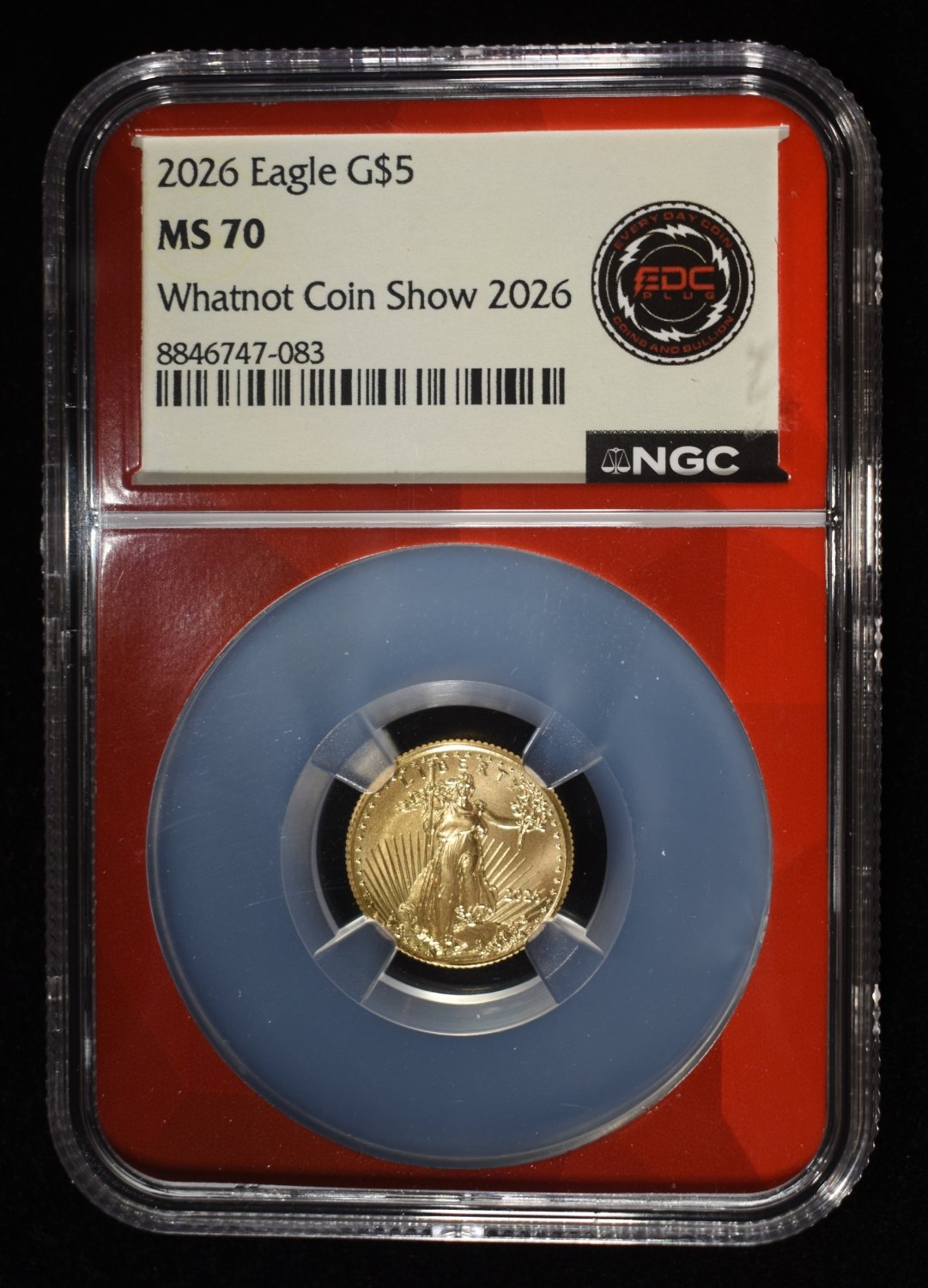 2026 $5 GOLD EAGLE NGC MS70