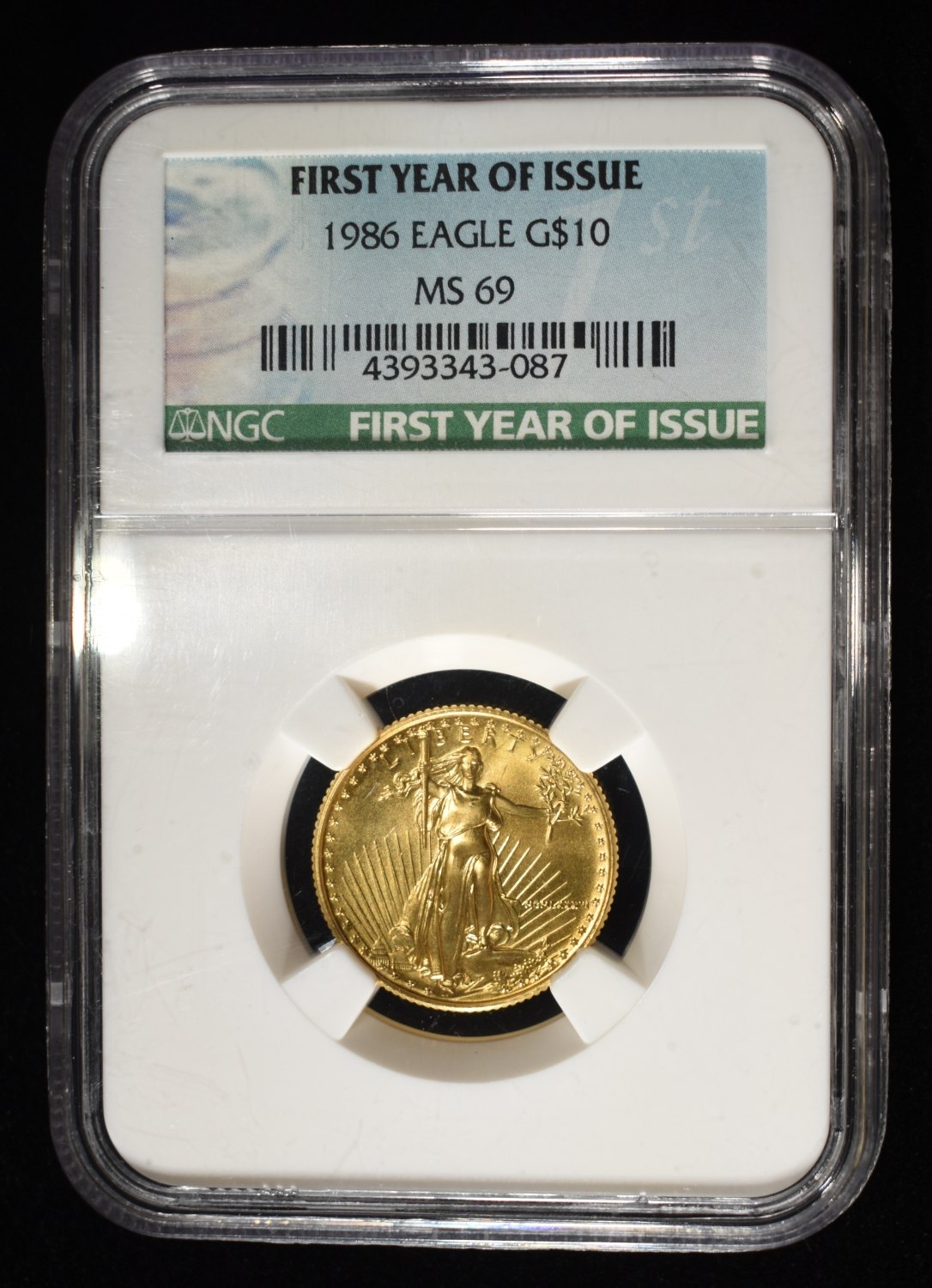 1986 1/4 OZ $10 GOLD EAGLE NGC MS-69