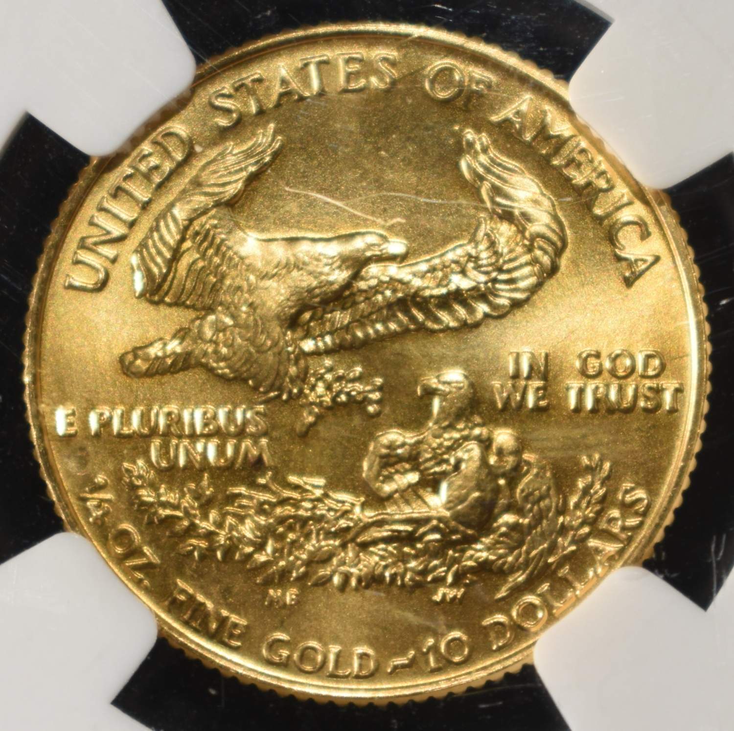1986 1/4 OZ $10 GOLD EAGLE NGC MS-69
