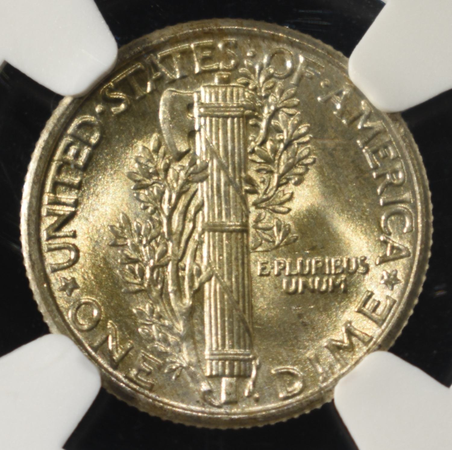 1928 MERCURY DIME NGC MS-65 FB