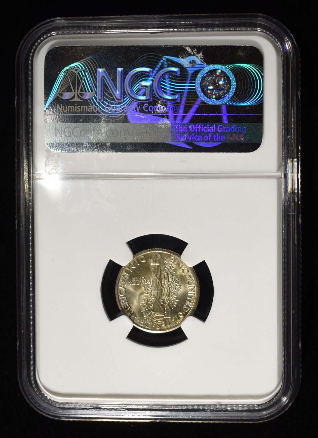 1928 MERCURY DIME NGC MS-65 FB