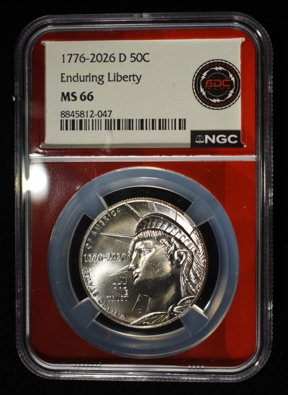1776-2026-D 50C ENDURING LIBERTY NGC MS66