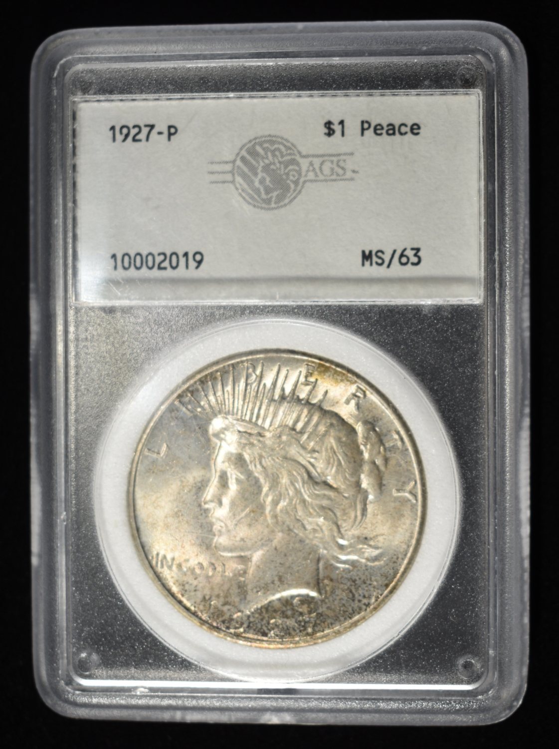 1927-P PEACE DOLLAR AGS CH BU
