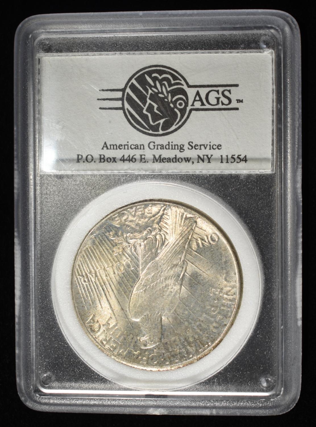 1927-P PEACE DOLLAR AGS CH BU