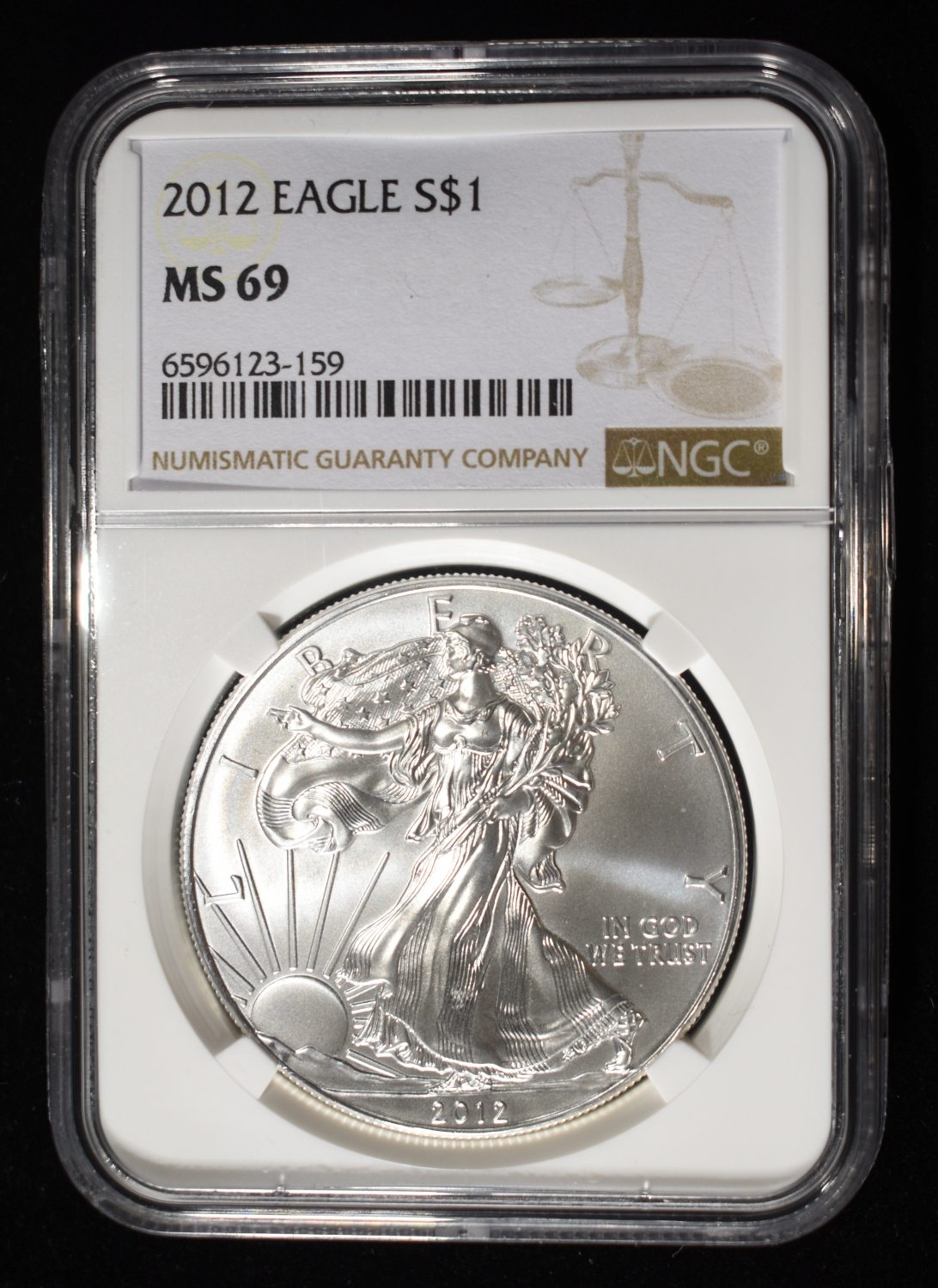 2012 AMERICAN SILVER EAGLE NGC MS69