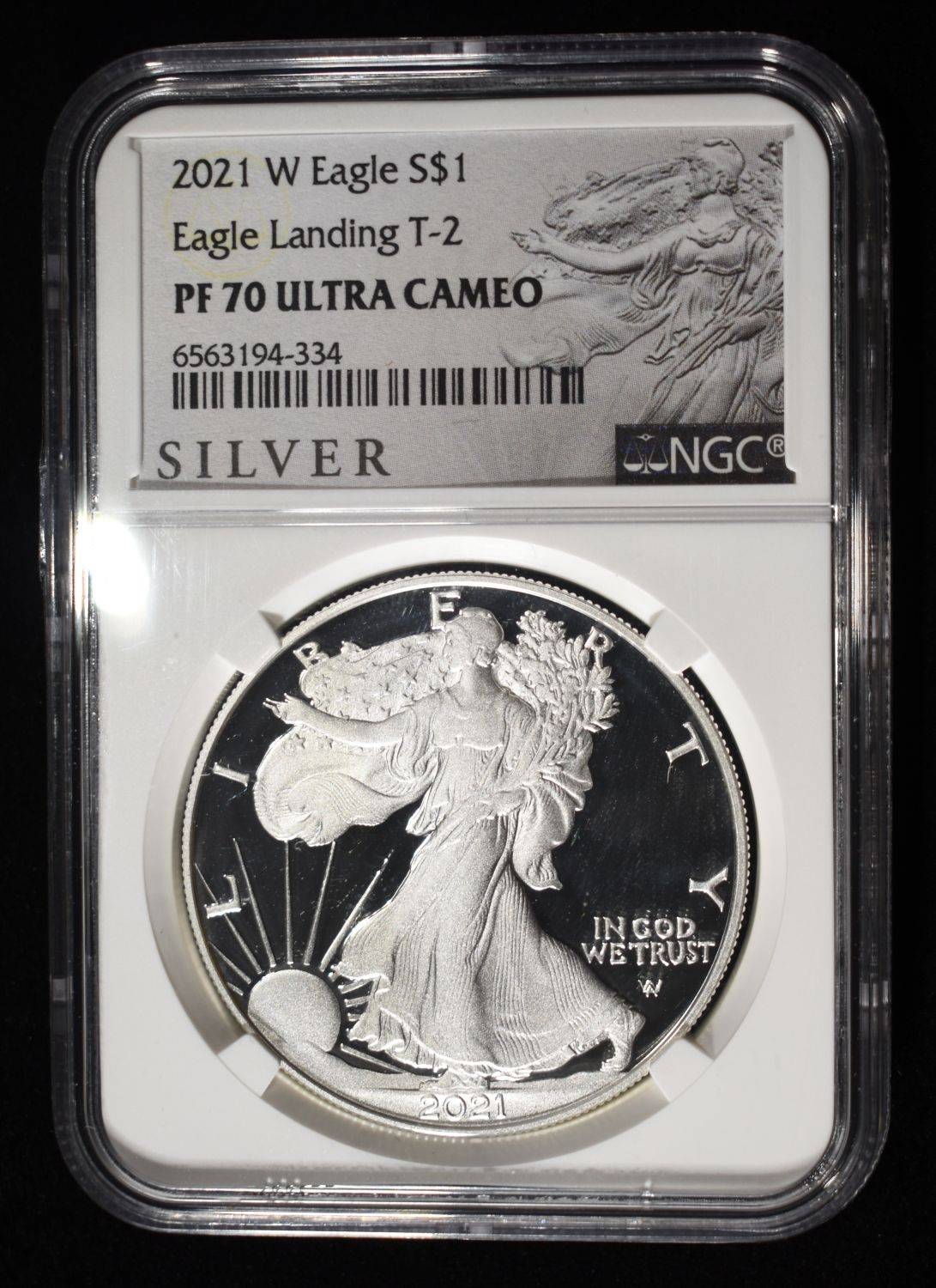2021-W T-2 PROOF SILVER EAGLE NGC PF70 ULTRA CAMEO