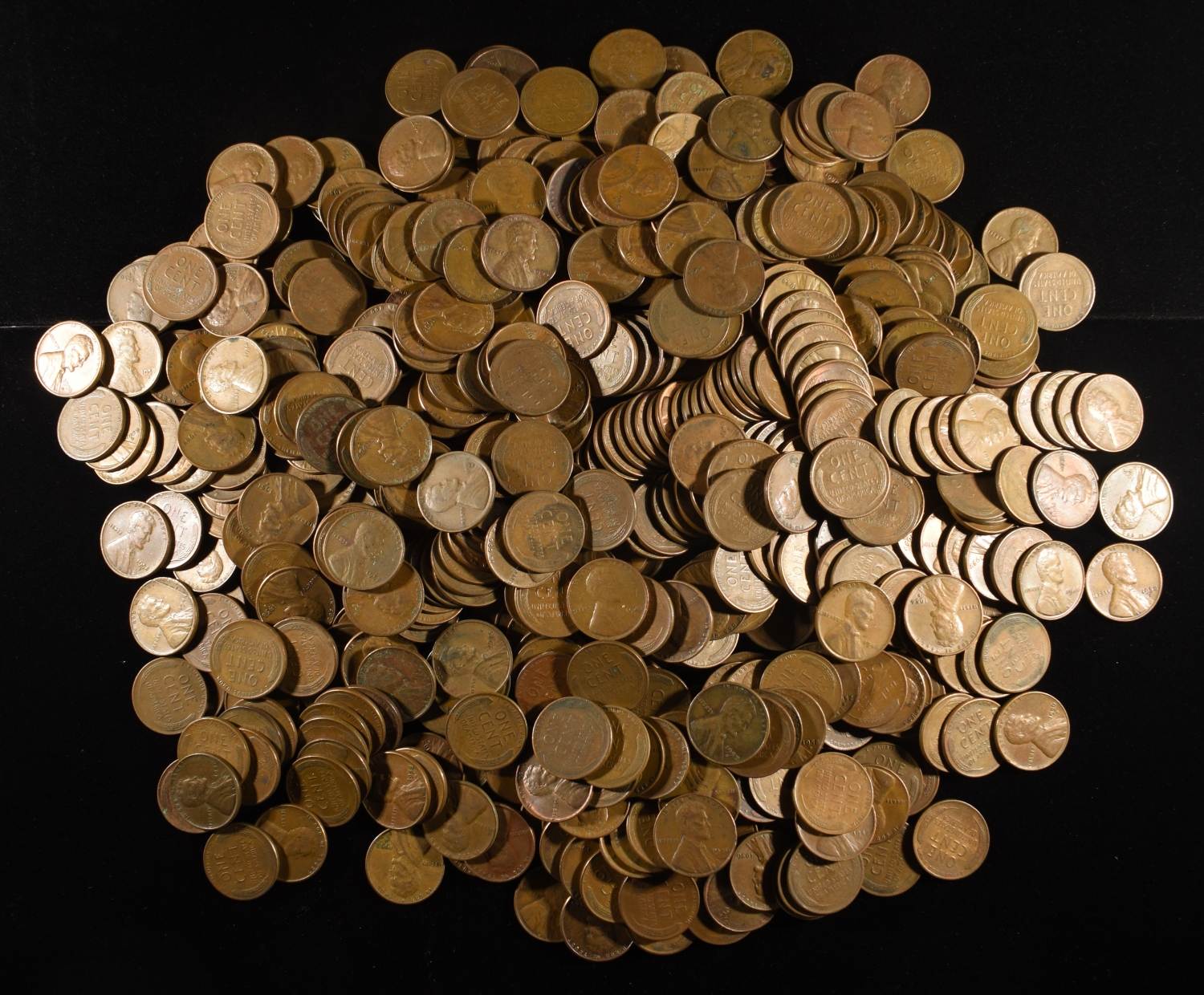 (500) WHEAT CENTS: MIXED DATES