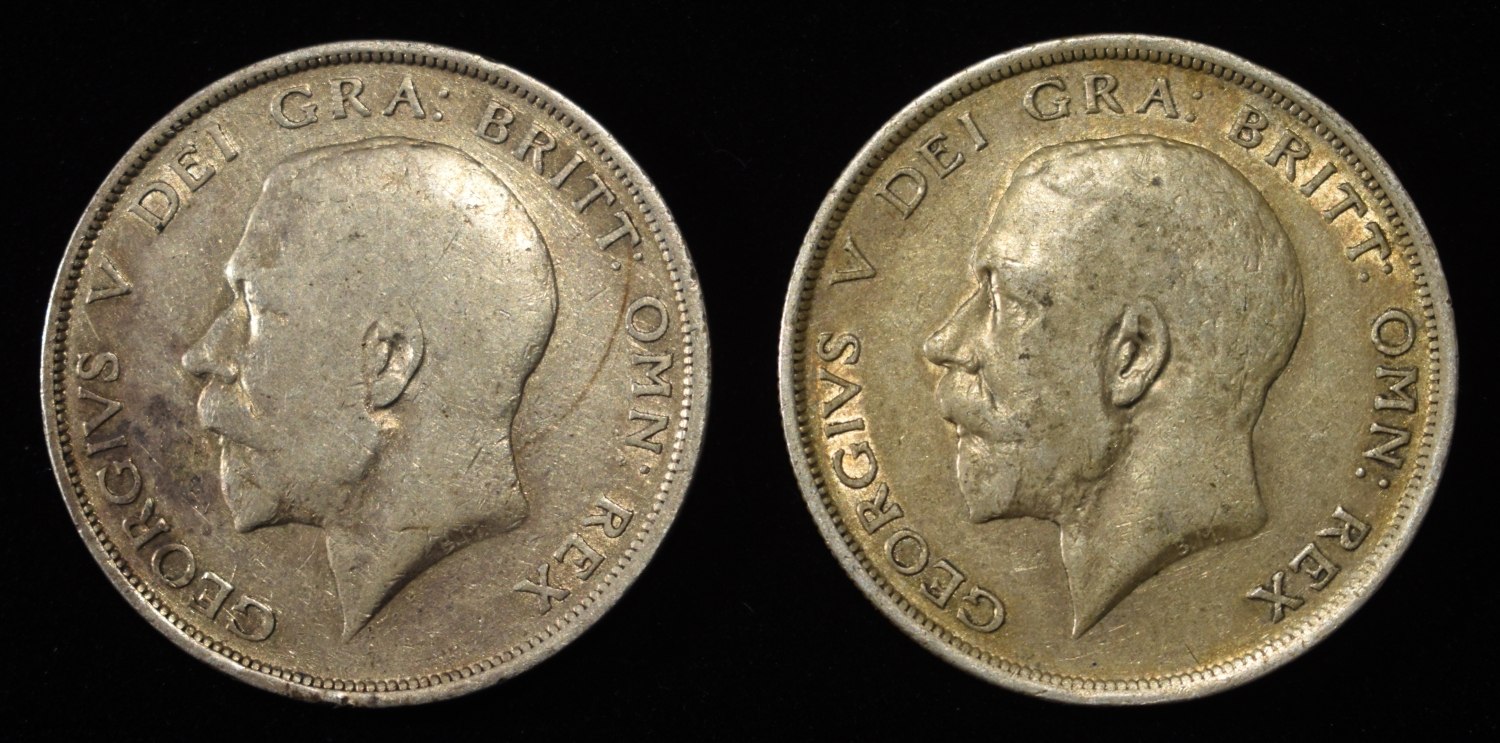 1917 & 1916 FOREIGN CROWNS 92.5% SILVER