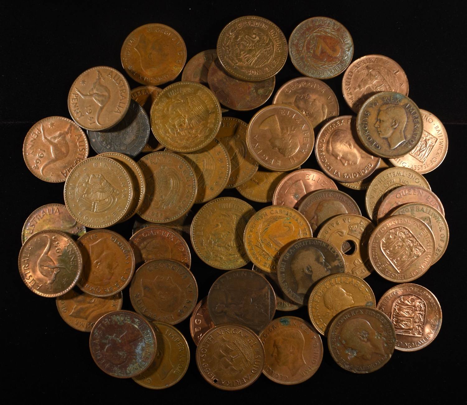 (50) MISC FOREIGN COINS