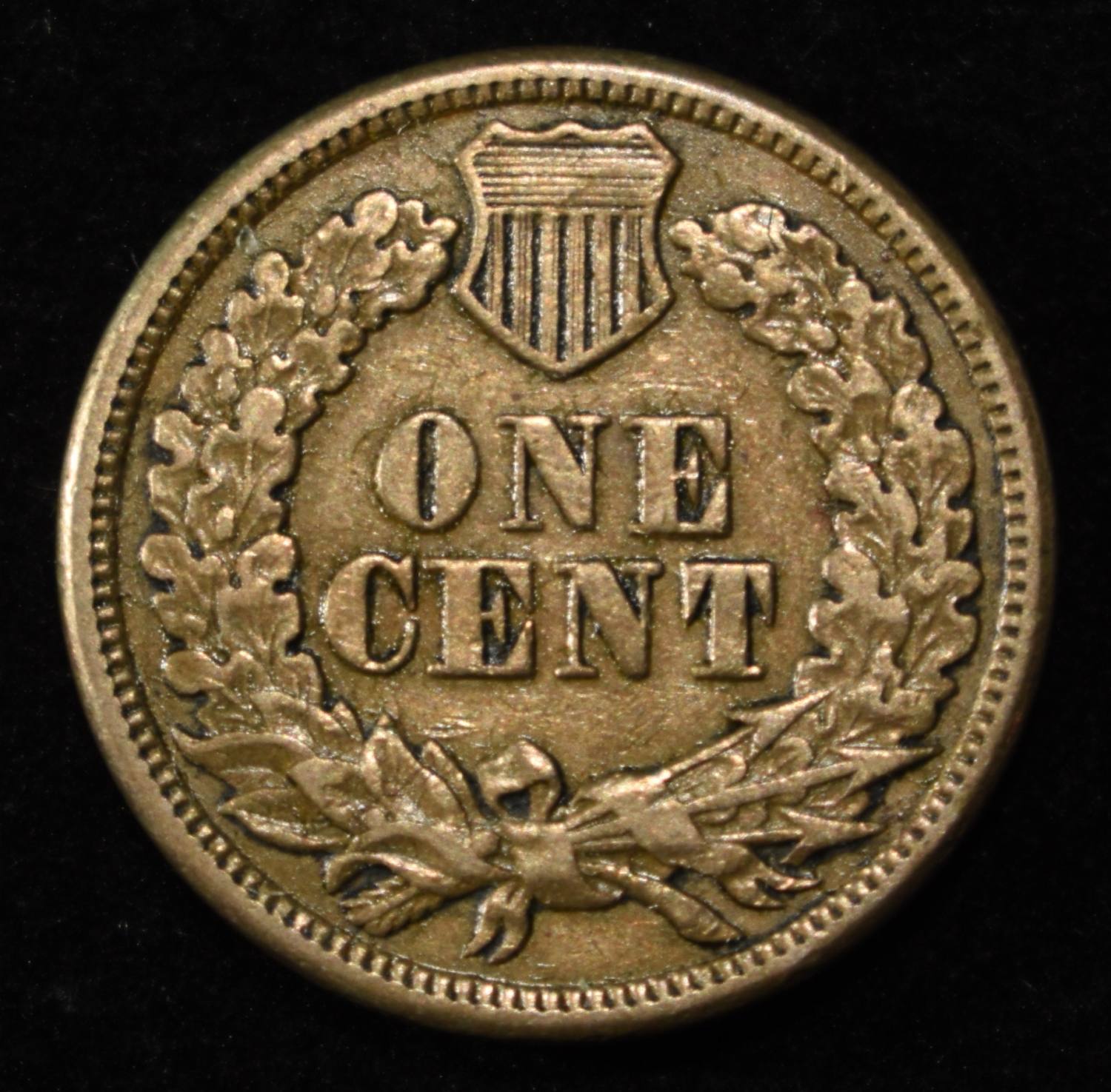 1861 INDIAN HEAD CENT AU/BU