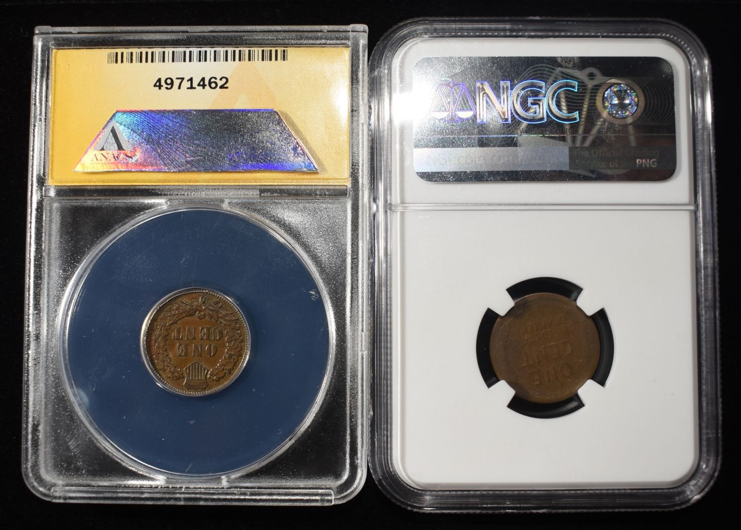 (2) GRADED CENTS