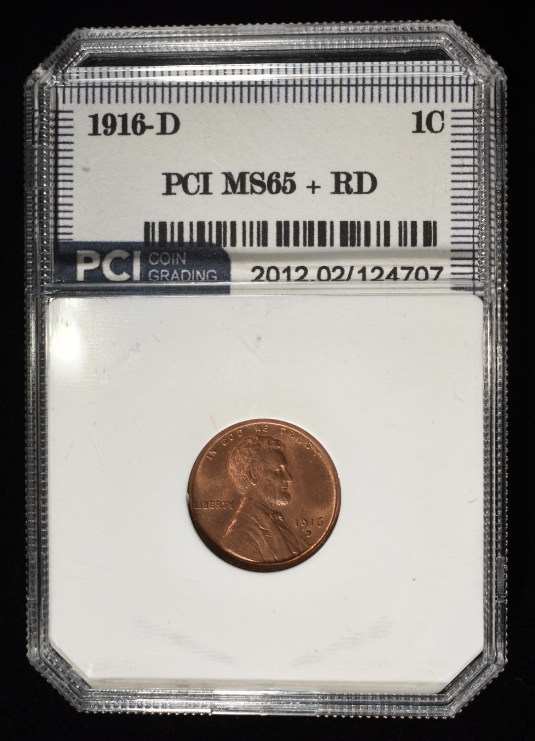 1916-D WHEAT CENT PCI GEM BU RD