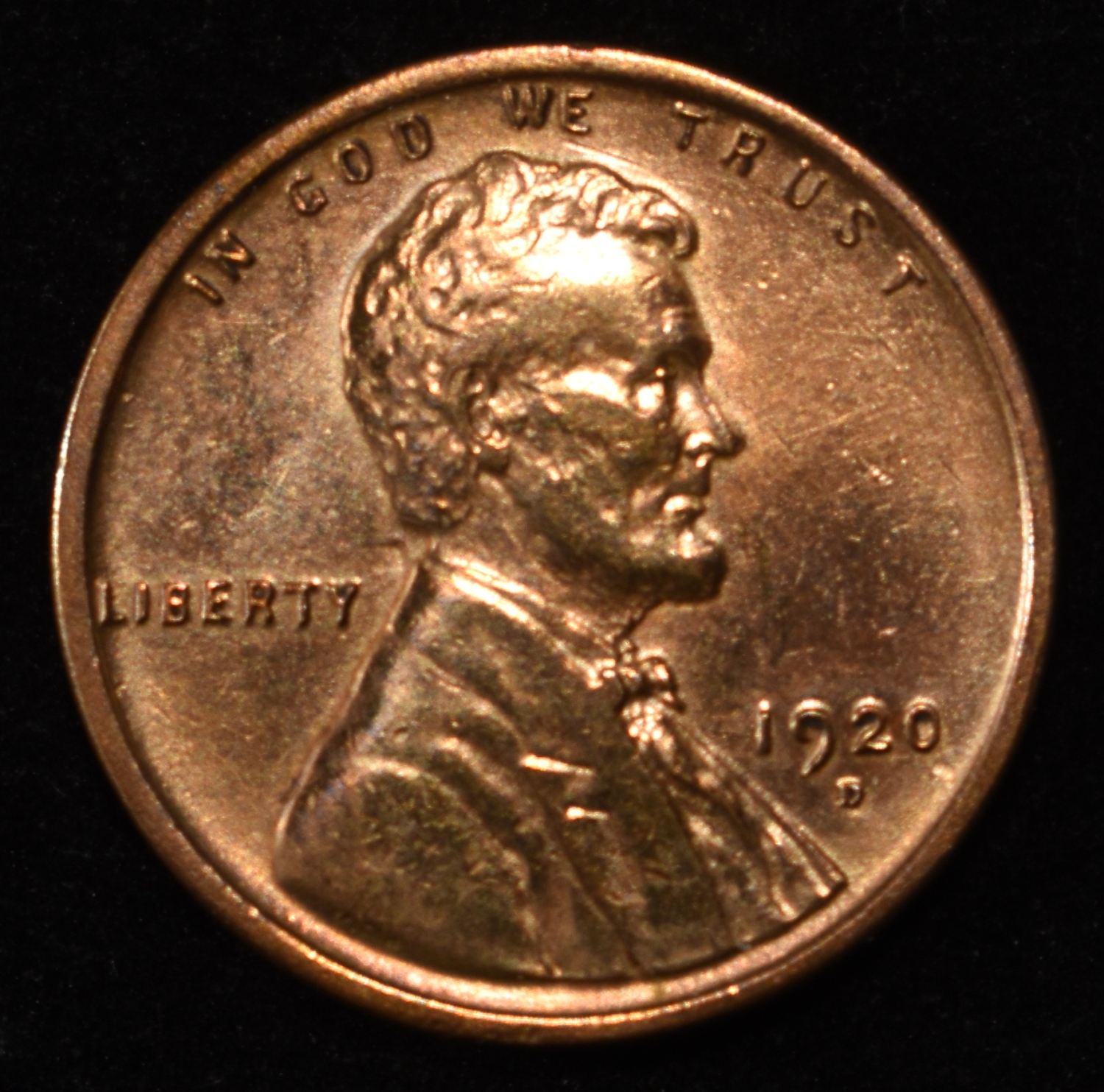 1920-D WHEAT CENT CH BU RD