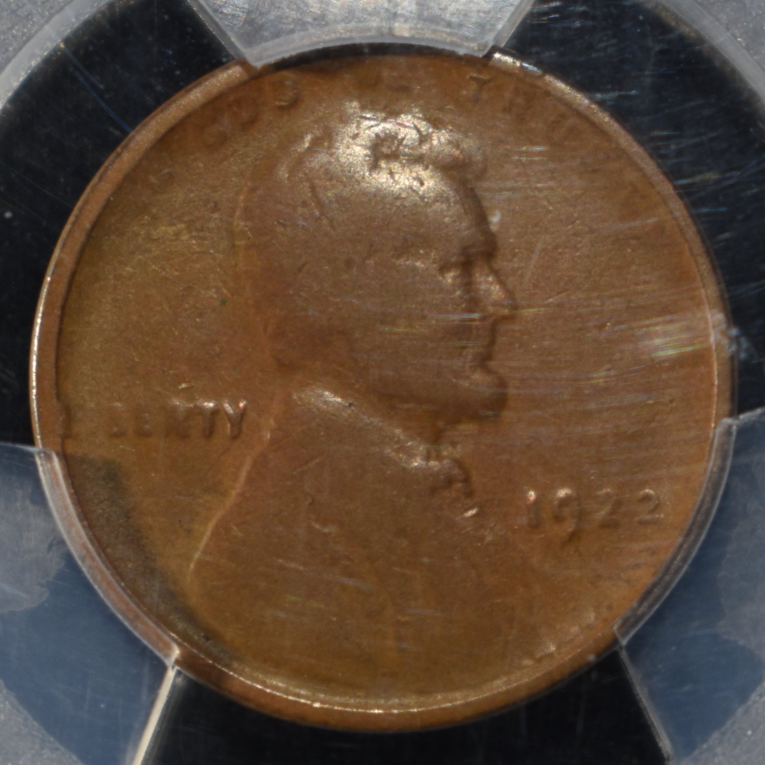 1922 WHEAT CENT NO D PCGS F12 STRONG REVERSE