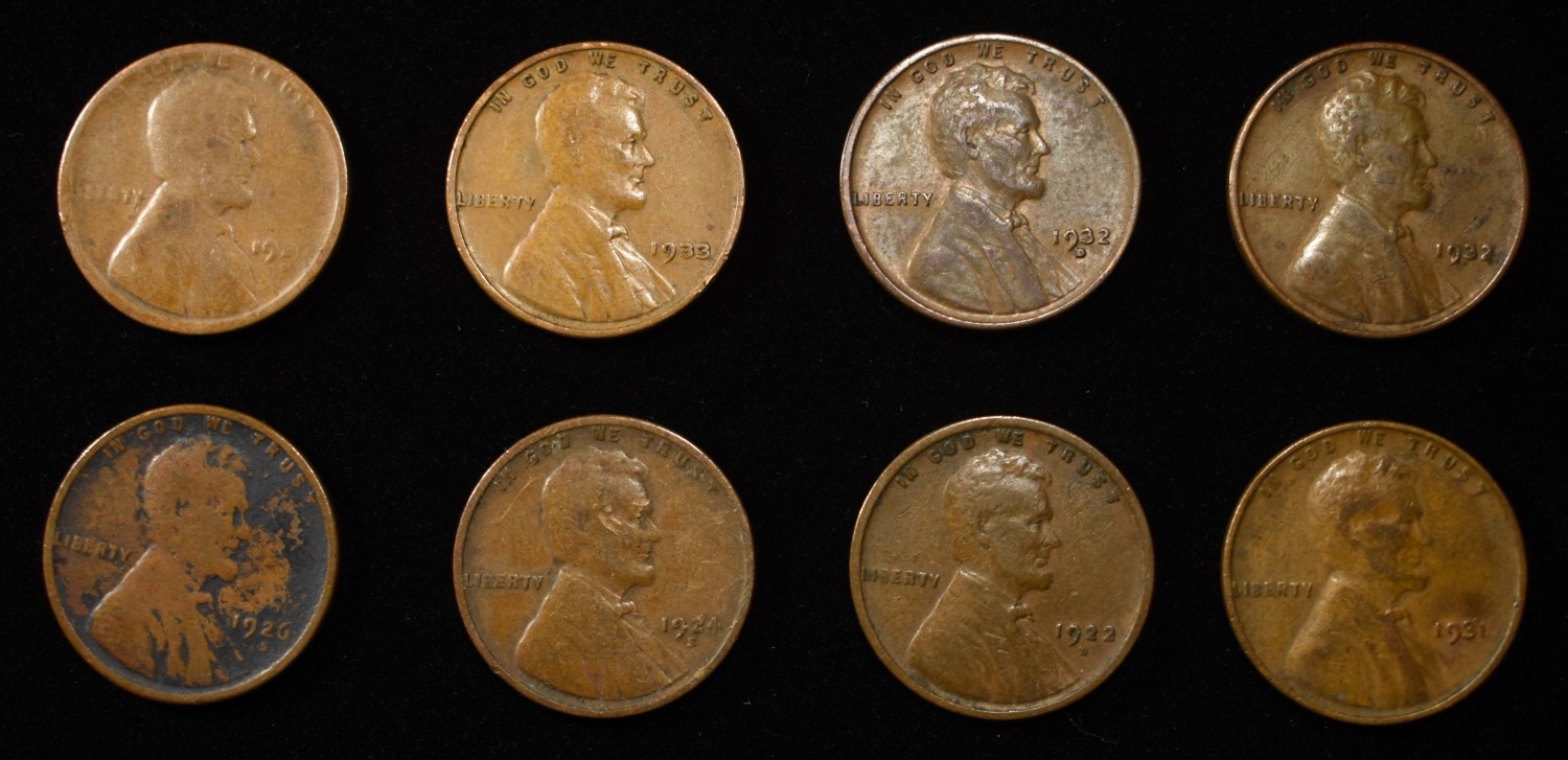 8 NICE EARLY SEMIKEY WHEAT CENTS