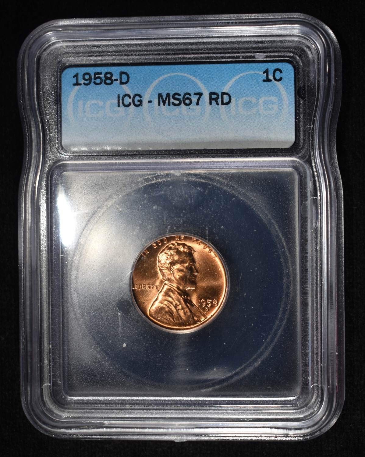 1958-D WHEAT CENT ICG MS67 RD