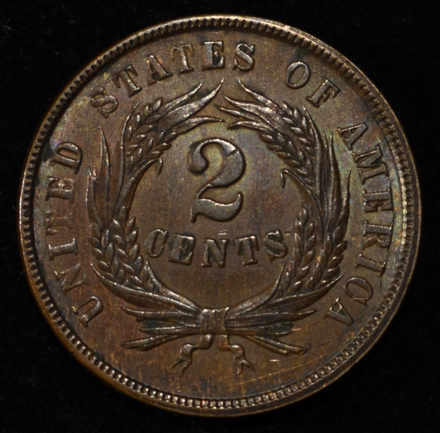 1865 TWO-CENT PIECE CH BU